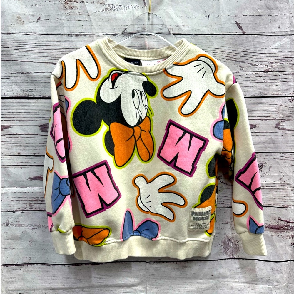 Zara Minnie Mouse Sweatshirt Size 3-4